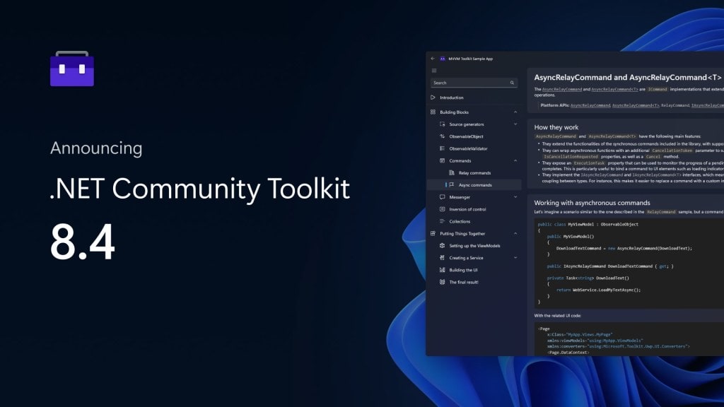 Microsoft's .NET Community Toolkit 8.4 Launches with Game-Changing Partial Properties Support and Advanced MVVM Features