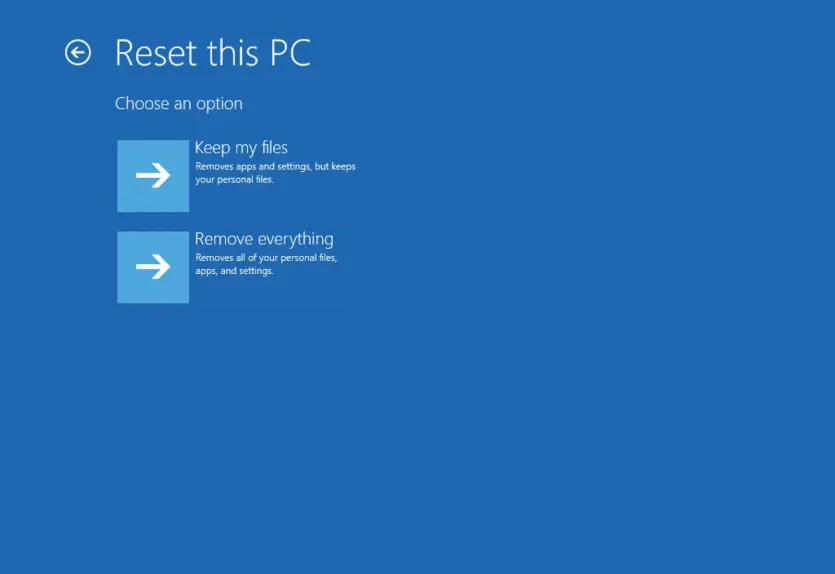 factory reset windows 11