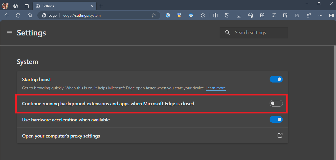 stop microsoft edge