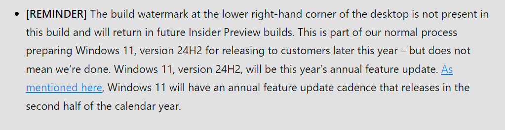 Windows 11 Insider Preview Build 26100